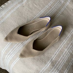 Rothy’s the point flats beige/nude size 9